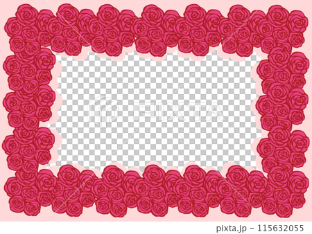 薔薇の豪華なフレームイラスト 薔薇の豪華なフレームイラスト 115632055