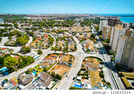 Aerial view Dehesa de Campoamor, village in Orihuela Costa. Spain Aerial view Dehesa de Campoamor, village in Orihuela Costa. Spain 115633314