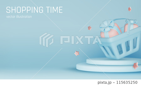 Sale background. 3D gold podium. Product exhibition. Discount percent. Shopping offer. Shop promotion. Glowing showcase. Vector banner design Sale background. 3D gold podium. Product exhibition. Discount percent. Shopping offer. Shop promotion. Glowing showcase. Vector banner design 115635250