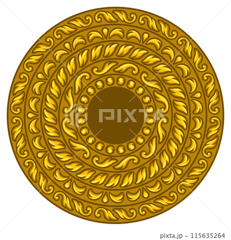 Frame in baroque style. Decorative curling design. 115635264