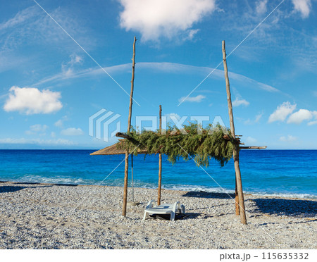 Summer morning beach (Albania). 115635332