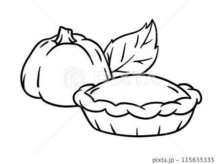 Autumn food illustration. Happy Thanksgiving Day and Halloween traditional symbols. Autumn food illustration. Happy Thanksgiving Day and Halloween traditional symbols. 115635335