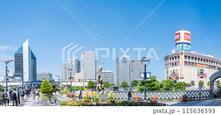 「埼玉県」JR川口駅前の風景 東口 「埼玉県」JR川口駅前の風景 東口 115636593