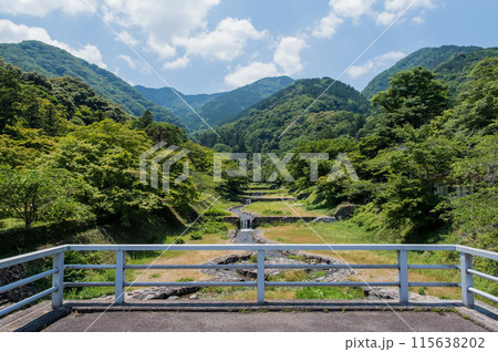 養老公園不動橋からの風景・夏《岐阜県・養老町・養老公園・養老の滝》 115638202