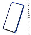 Studio shot of Smartphone with blank white screen for Infographic, Business, App, png 115639520