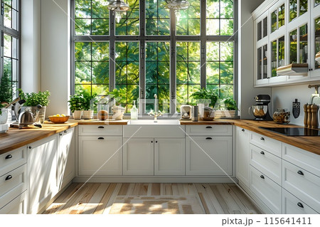 明るくておしゃれなキッチン 5 AI生成画像 明るくておしゃれなキッチン 5 AI生成画像 115641411