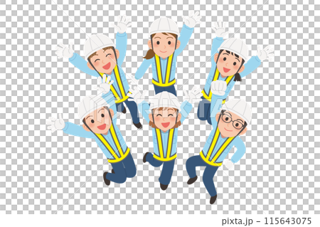 交通維修工人跳躍 115643075