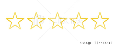 シンプルな金色の星0個マーク	 115643241