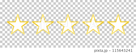 シンプルな金色の星0個マーク	 115643241