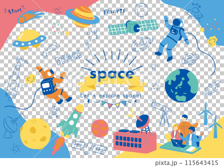 宇宙関連　イラスト素材集 115643415