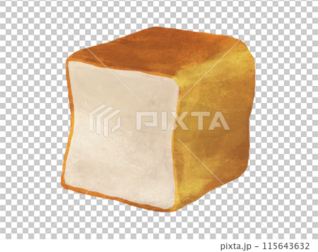 水彩風格的一條麵包插圖 115643632