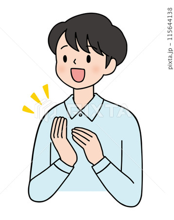 拍手をする男性 115644138