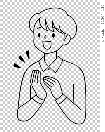 一個人鼓掌/畫線 一個人鼓掌/畫線 115644139