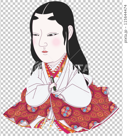 お市の方　肖像画デフォルメ　アイコン 115644474