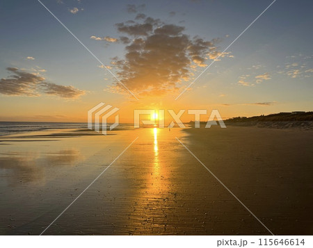 ニュージーランド北島・マウントマウンガヌイの日の出 115646614