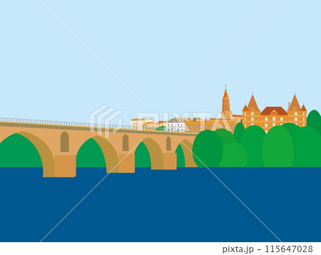 モントーバン　montauban　古い橋　pont vieux　イングレス博物館　タルン川　フランス 115647028