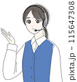 説明するコールセンターの女性 115647308
