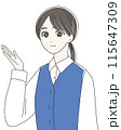 案内する女性 115647309