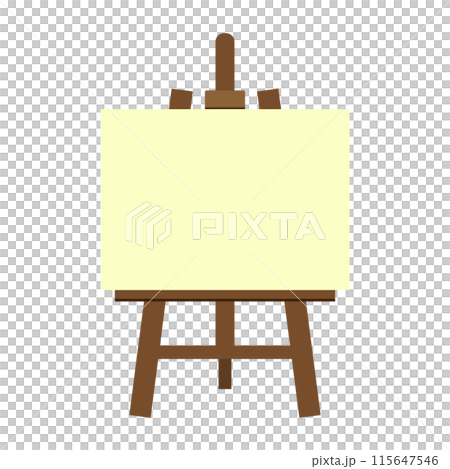 畫架上有畫布的插圖 115647546