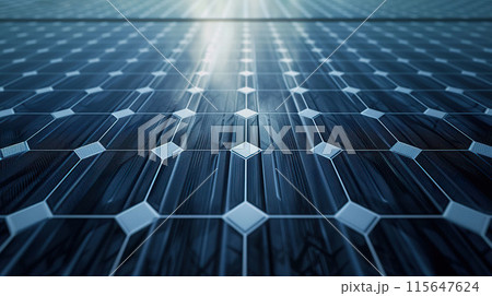 AI-generated item. Solar panel with rays of light.	 115647624