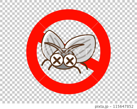 害蟲_禁止標記插圖_蒼蠅 115647852