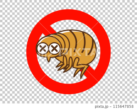 Pests_prohibited sign illustration_flea 115647858