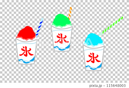 夏季傳統!刨冰的卡通插圖 夏季傳統!刨冰的卡通插圖 115648003