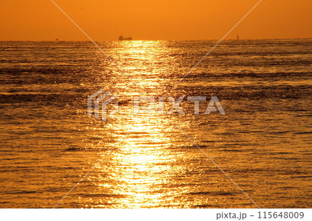 今治糸山展望台からの朝焼けの海 115648009