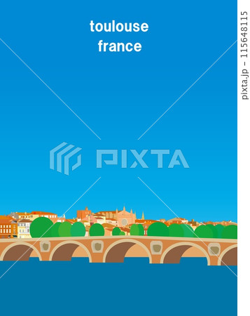 トゥールーズ　toulouse　ポンヌフ　pont neuf　ガロンヌ川　フランス 115648115