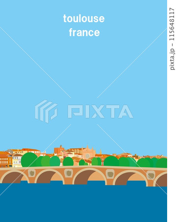 トゥールーズ　toulouse　ポンヌフ　pont neuf　ガロンヌ川　フランス 115648117