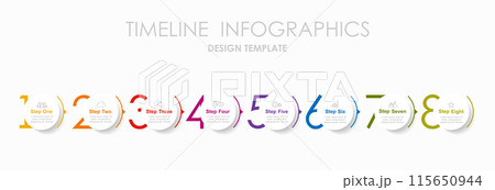 Infographic design template with place for your data. Vector illustration. 115650944