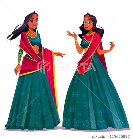 Young beautiful woman in traditional Indian saree Young beautiful woman in traditional Indian saree 115650957