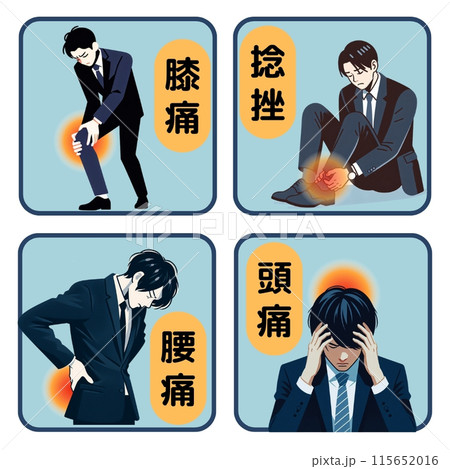 体調不良の人物セット 115652016