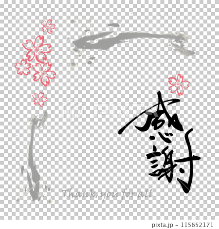 筆文字 感謝(Thank you for all)桜 .n 筆文字 感謝(Thank you for all)桜 .n 115652171
