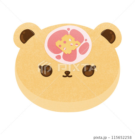 Cute Pancake Cartoon illustration Bear Pancake Cartoon Cute Pancake With Topping Ham And Cheese Cartoon Animal Pancake Cartoon Kawaii Pancake Breakfast Cartoon 115652258