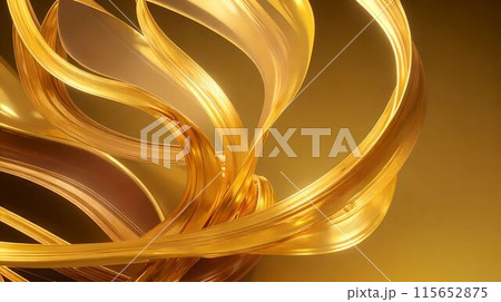 ゴールドをテーマにした抽象的なアート/Abstract art on a gold 115652875
