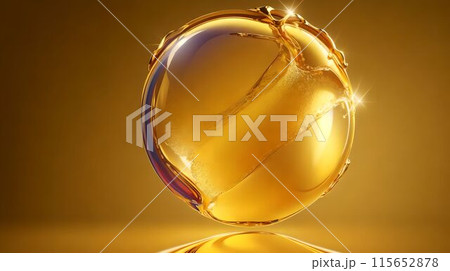 ゴールドをテーマにした抽象的なアート/Abstract art on a gold 115652878