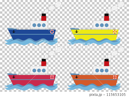 簡單可愛“四船四色” 115653105