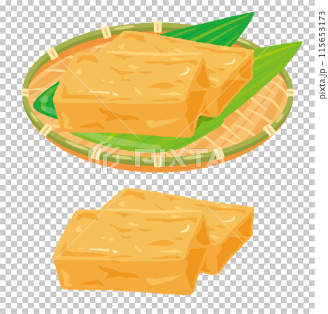 Deep-fried tofu served in a colander 115653173