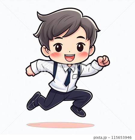 走るビジネスマン 115653946