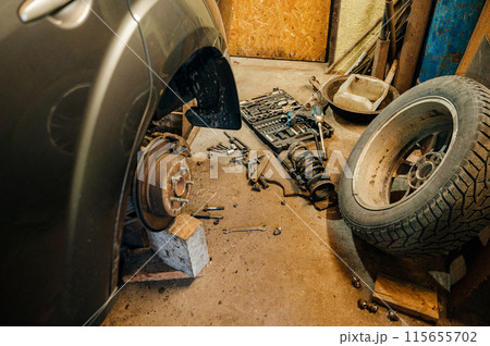 auto repair shop, car repair, tire change auto repair shop, car repair, tire change 115655702