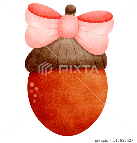 Autumn Oak fruit with bow 115656427
