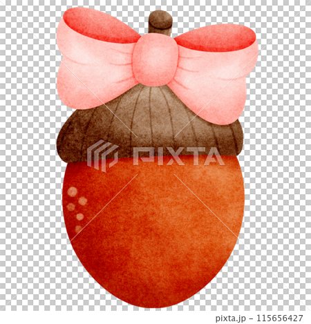 Autumn Oak fruit with bow 115656427