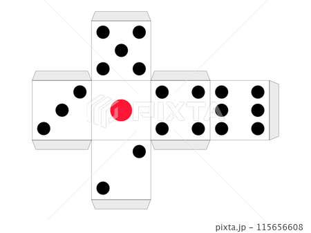 サイコロの展開図のイラスト素材 [115656608] - PIXTA