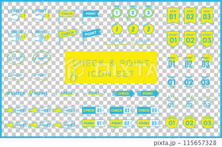 Check & Point Vector Icon Set 115657328