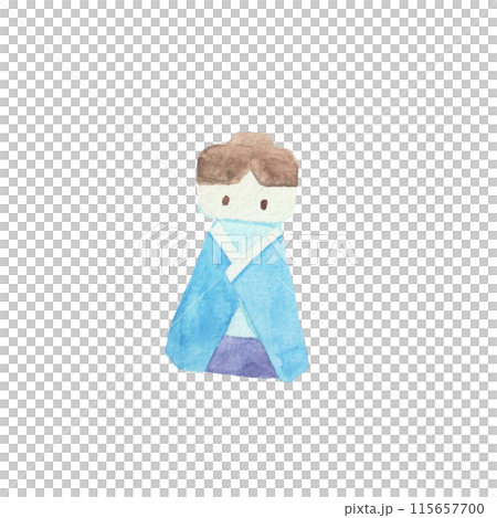水彩絵の具で描いた彦星 115657700