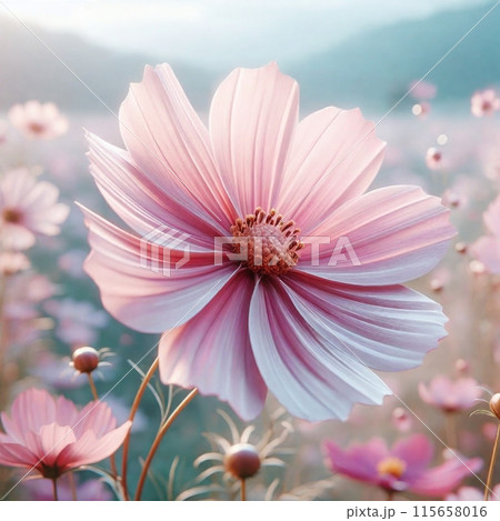 コスモスの花のある風景 コスモスの花のある風景 115658016