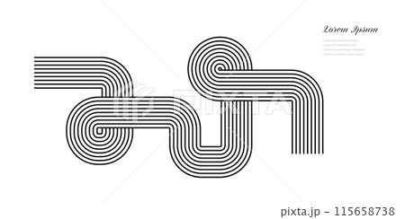 幾何学 抽象 ストライプ ループ サークル ライン 背景 115658738