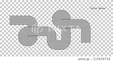 幾何学 抽象 ストライプ ループ サークル ライン 背景 115658738