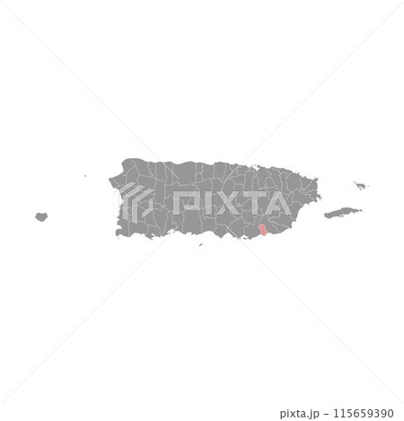 Arroyo map, administrative division of Puerto Rico. Vector illustration. 115659390